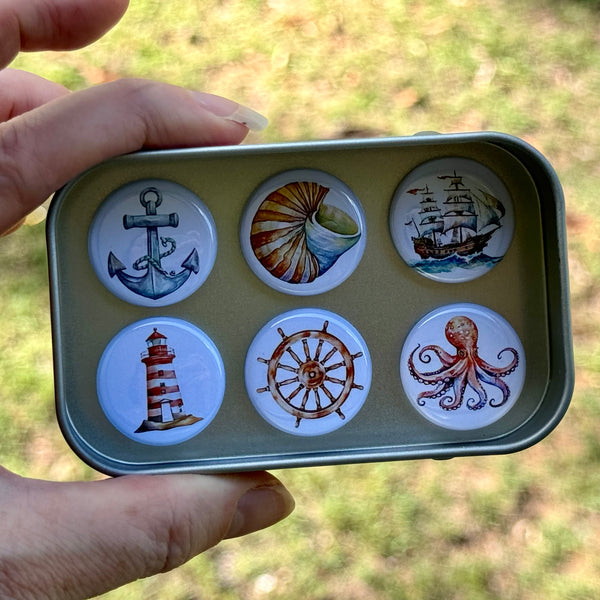 NAUTICAL Needle Minders or Magnets  set of 6