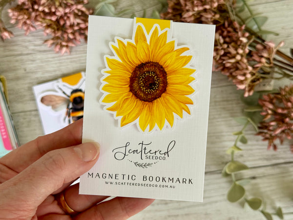 Sunflower and Bee & Honey MAGNETIC BOOKMARKS