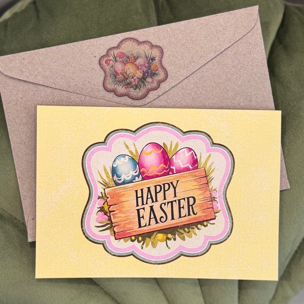 Vintage Labels - Easter Cards set of 4