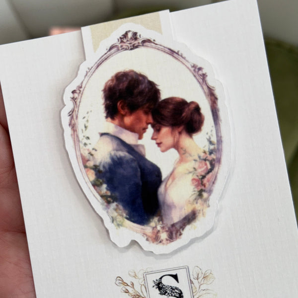 Jane Austen couple in frame MAGNETIC BOOKMARK