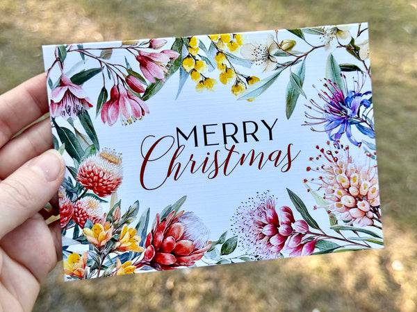 Australian Native Florals Christmas Card