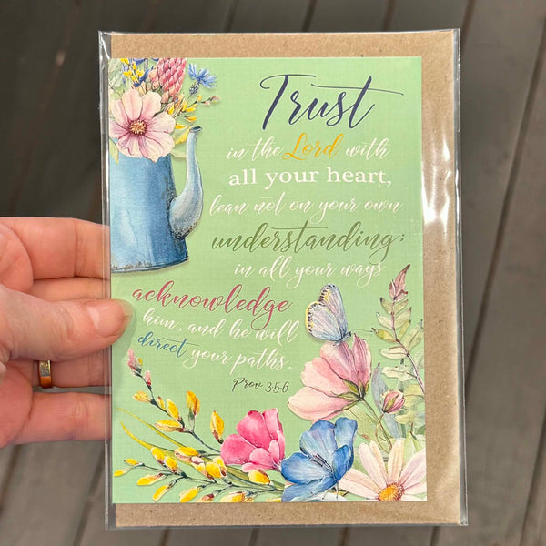 SPRING GARDEN Trust in the Lord Christian Card