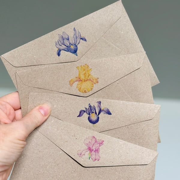 IRIS greeting cards set of 4