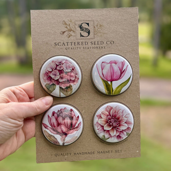 BLUSH FLORALS Large Magnets Hydrangea, Tulip, Protea, Dahlia