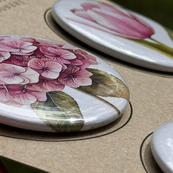 BLUSH FLORALS Large Magnets Hydrangea, Tulip, Protea, Dahlia