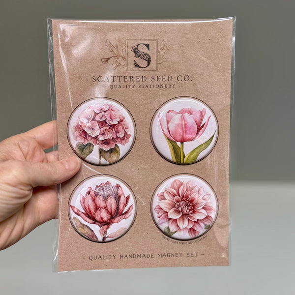 BLUSH FLORALS Large Magnets Hydrangea, Tulip, Protea, Dahlia