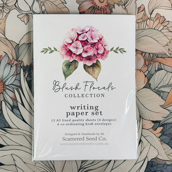 BLUSH FLORALS Writing Paper Set (Non-Personalised)