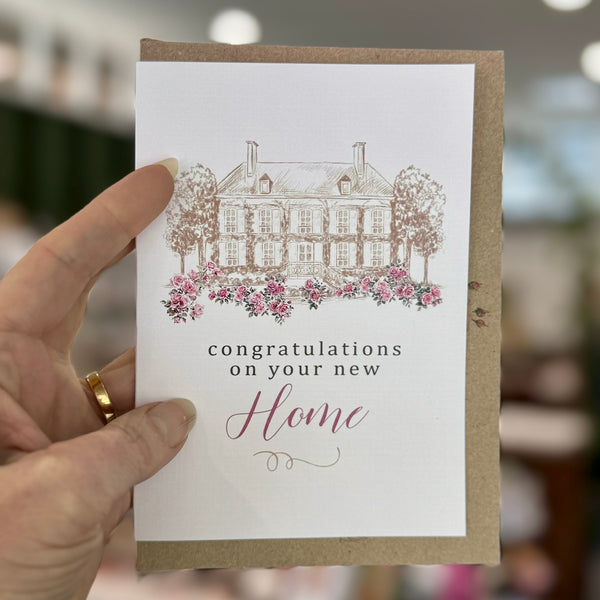 Dusky Rose New Home Congratulations card