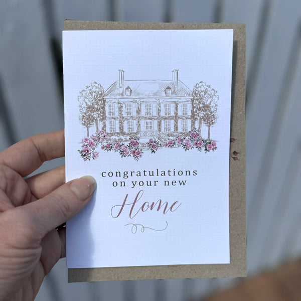 Dusky Rose New Home Congratulations card