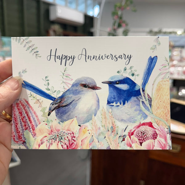 Superb Fairy Wren - Happy Anniversary Card