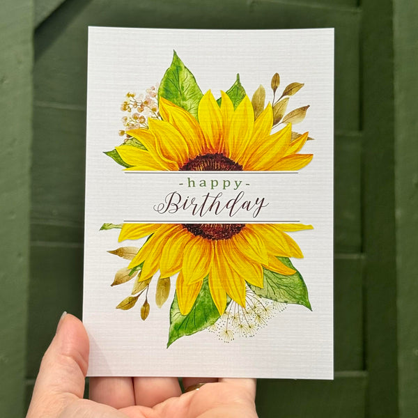 SUNFLOWER Birthday Card