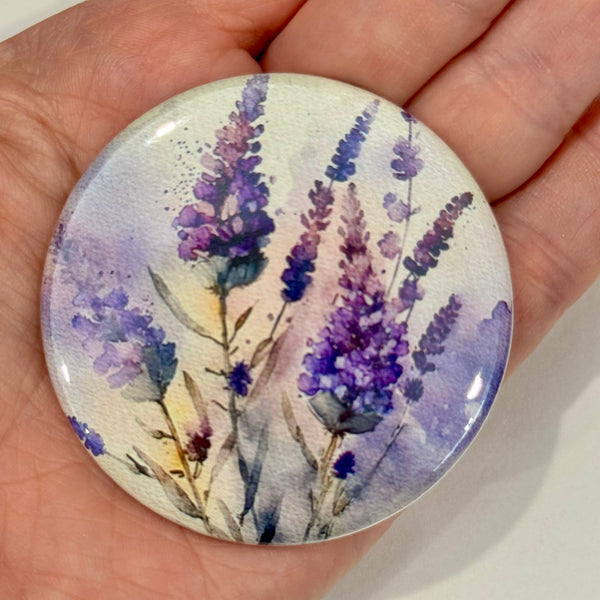 Lavender Watercolour Large Magnets Set of 4