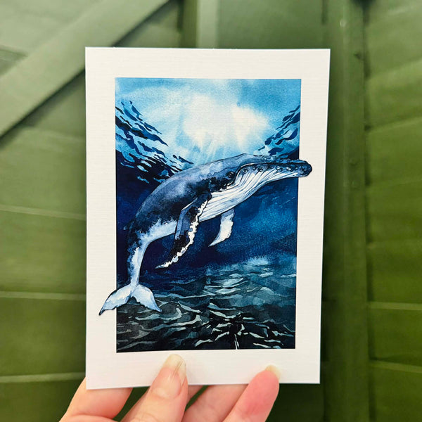 Humpback WHALE card - Ocean Blank card