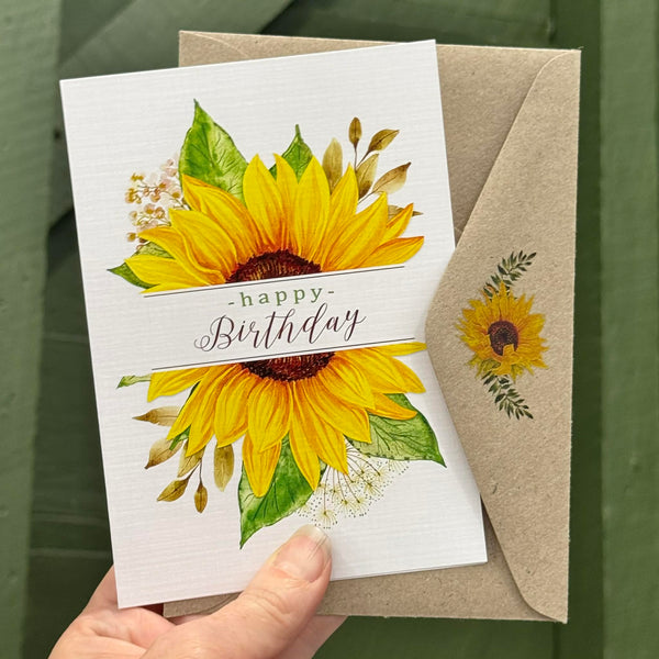 SUNFLOWER Birthday Card