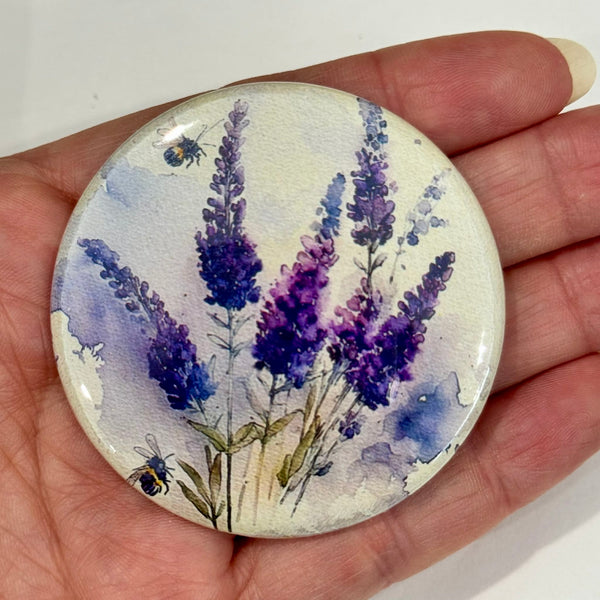 Lavender Watercolour Large Magnets Set of 4