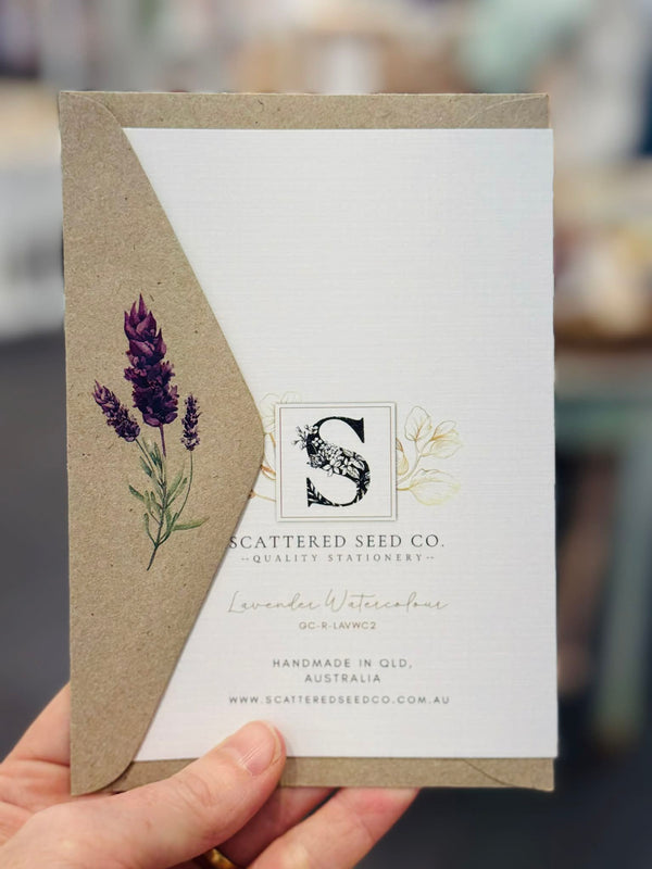 Watercolour LAVENDER Card Set of 4