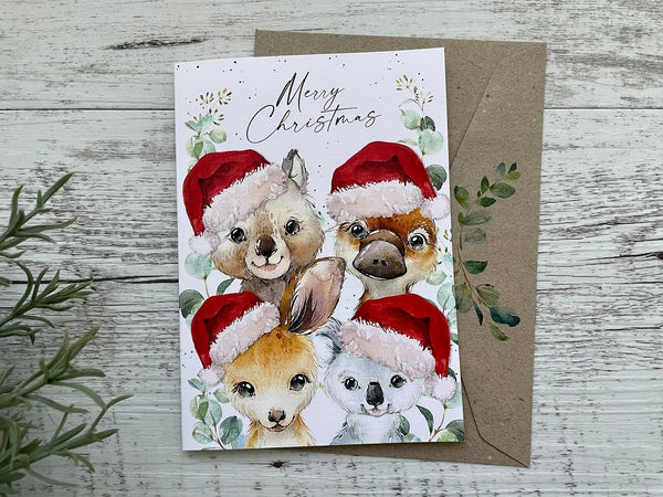 AUSTRALIAN ANIMALS CHRISTMAS Card