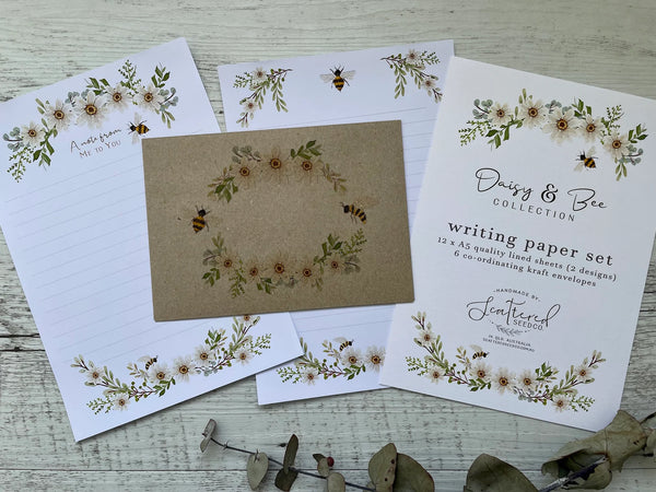 DAISY & BEE Writing Paper Set (Non-Personalised)