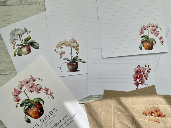 ORCHIDS Writing Paper Set (Non-Personalised)