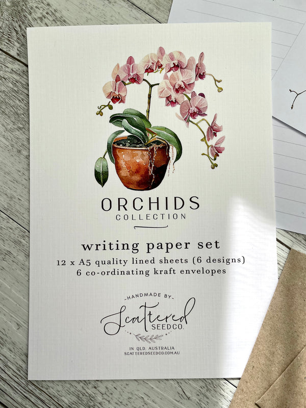 ORCHIDS Writing Paper Set (Non-Personalised)