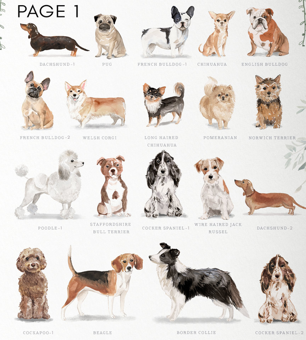 DOG Cards Personalised assorted - Thank you, Birthday, Anniversary, Christmas