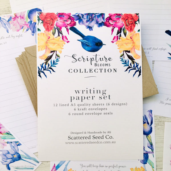 SCRIPTURE BLOOMS Writing Paper Set (Non-Personalised)