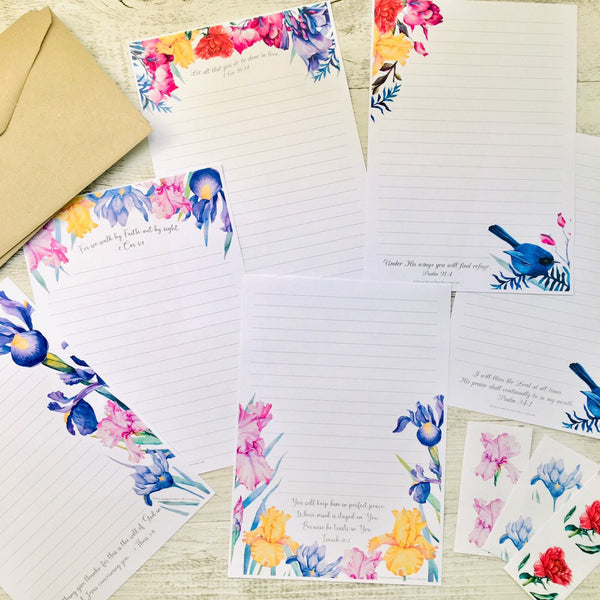 SCRIPTURE BLOOMS Writing Paper Set (Non-Personalised)