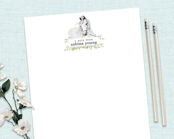 ANDALUSIAN HORSE Personalised Writing Paper Set of 20