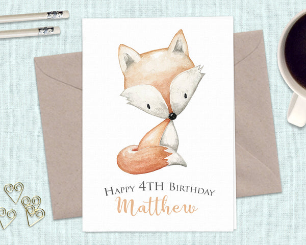 WOODLAND ANIMALS Personalised Birthday Cards
