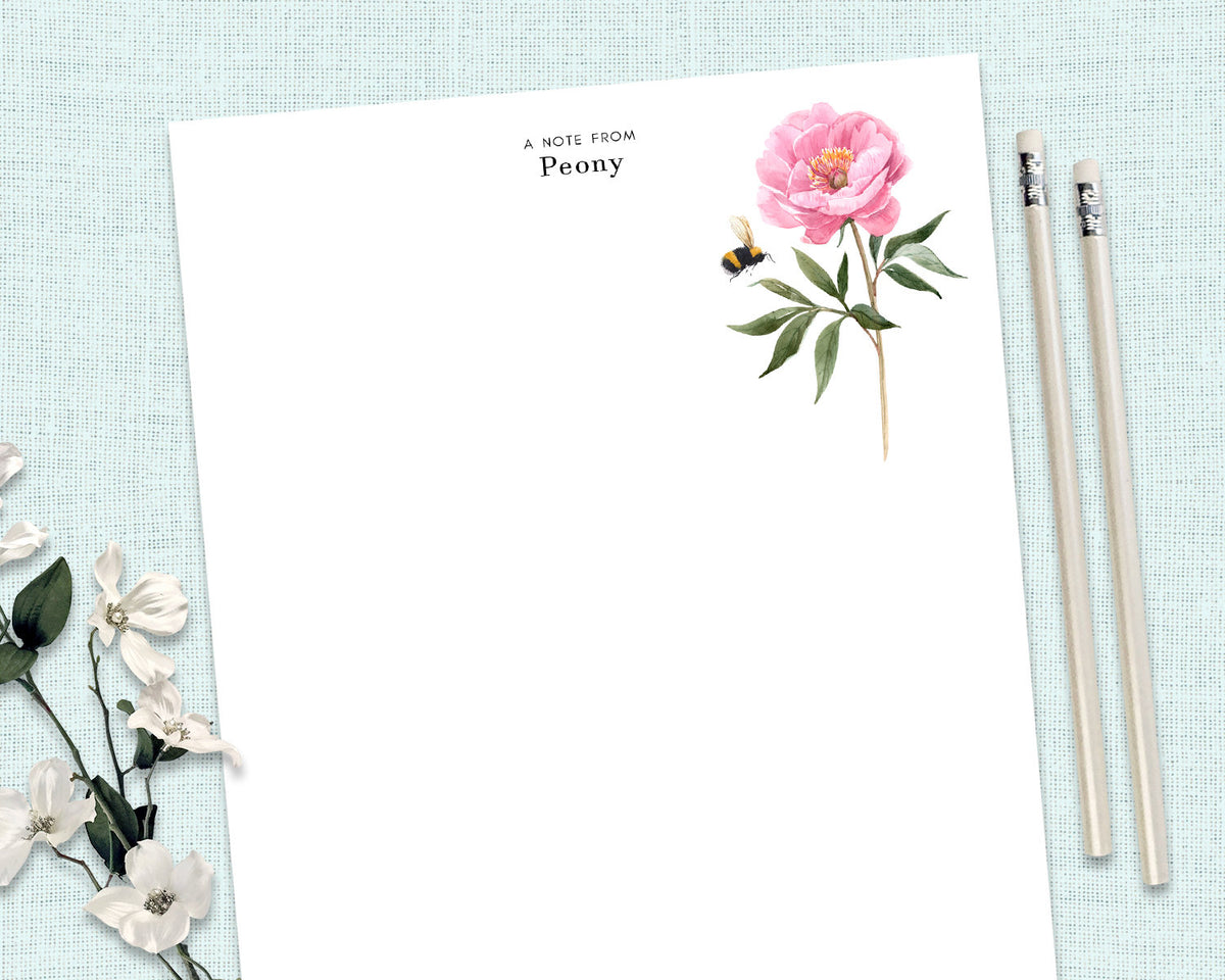 Personalized Paper Examples PRETTY BLOOMS Personalised Writing Paper Set of 20 – Scattered Seed Co