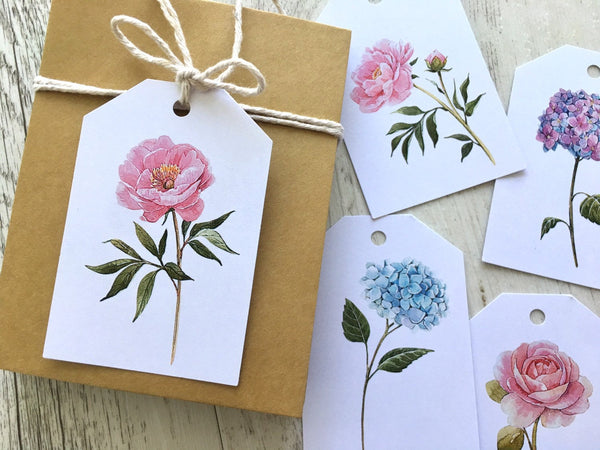 PRETTY BLOOMS gift tags