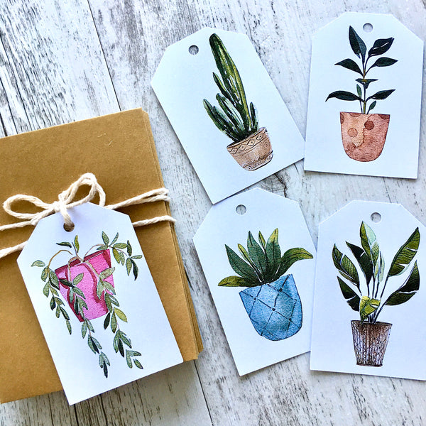POTTED PLANTS gift tags