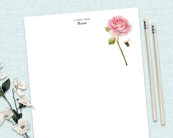 PRETTY BLOOMS Personalised Writing Paper Set of 20