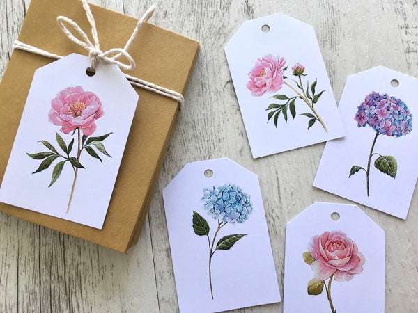 PRETTY BLOOMS gift tags