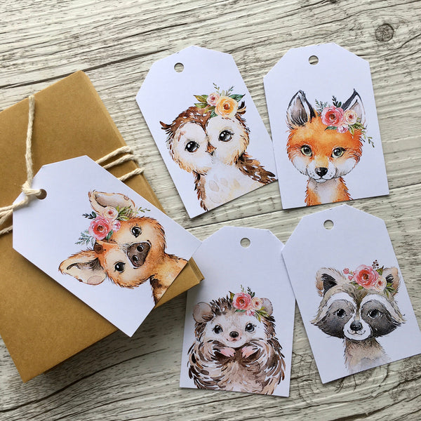 FOREST FRIENDS gift tags