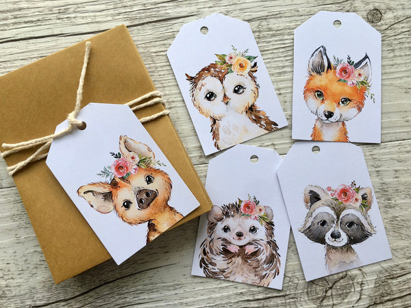 FOREST FRIENDS - Thank You - Flat Notecards Set Of 10