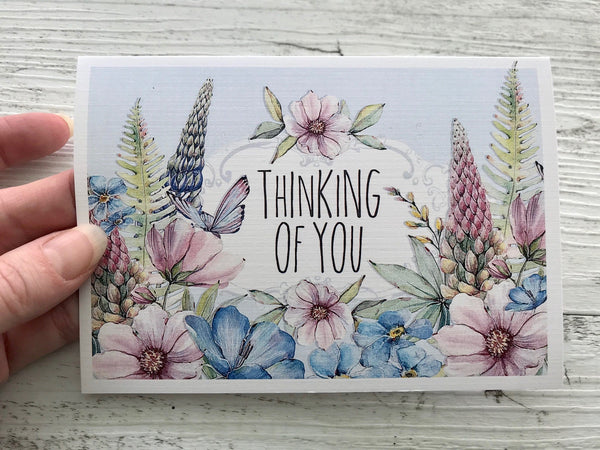 SPRING GARDEN card - Thank you - With Love - Thinking of You - Happy Birthday