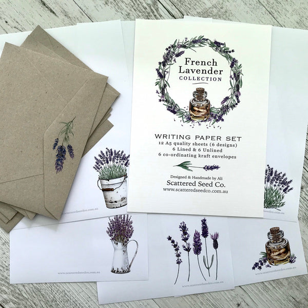 FRENCH LAVENDER Writing Paper Set (Non-Personalised)