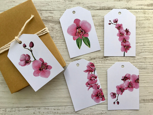PINK ORCHID gift tags