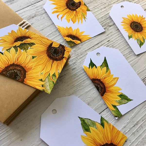 SUNFLOWERS gift tags