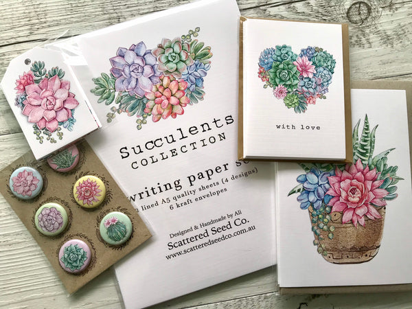 SUCCULENTS gift tags