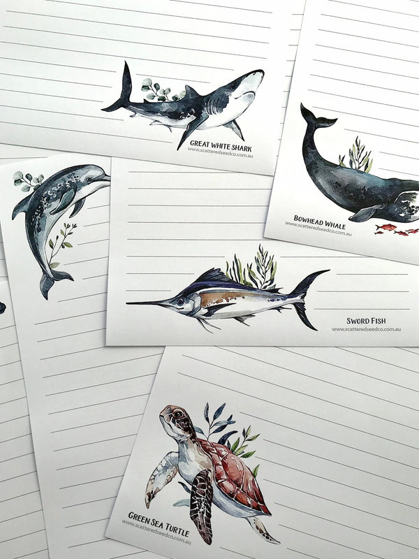 OCEAN FRIENDS Writing Paper Set (Non-Personalised)