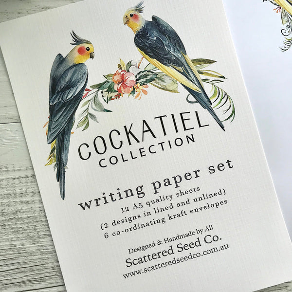 COCKATIEL Writing Paper Set (Non-Personalised)