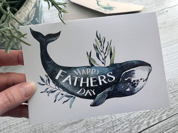 OCEAN Fathers Day WHALE card
