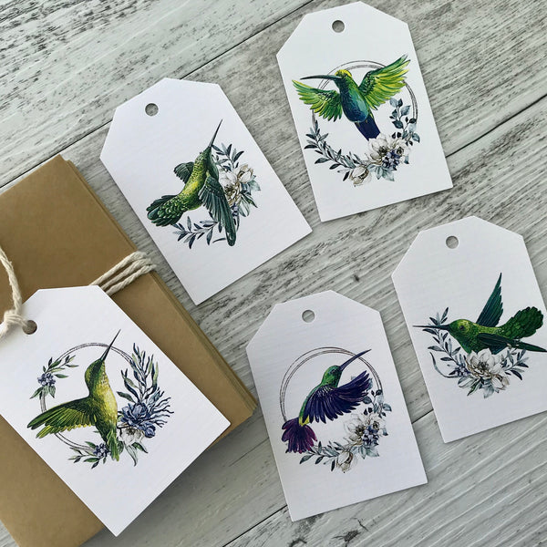 HUMMINGBIRD gift tags