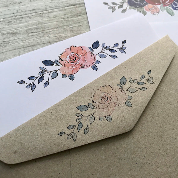 ROSY BOUQUET Writing Paper Set (Non-Personalised)