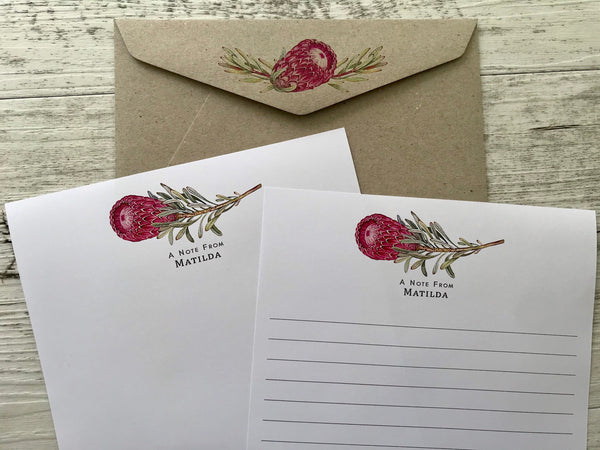 PROTEA COLLECTION Personalised Writing Paper Set of 20