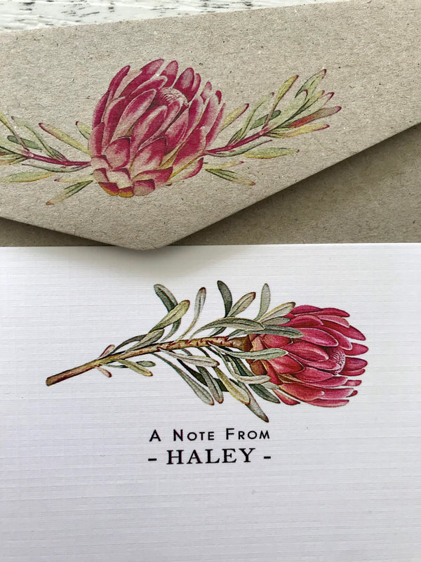 PROTEA Personalised Flat Notecards Set Of 10