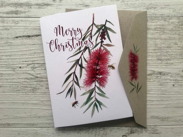 AUSTRALIAN CALLISTEMON Christmas Cards