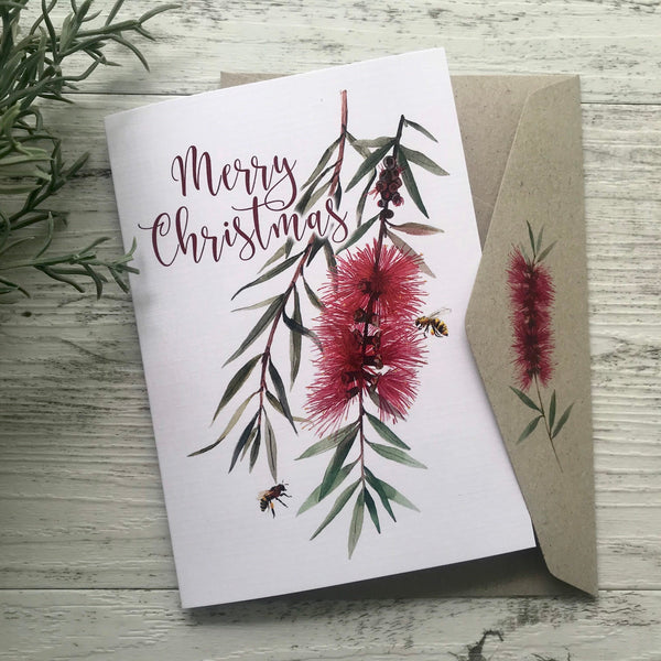 AUSTRALIAN CALLISTEMON Christmas Cards